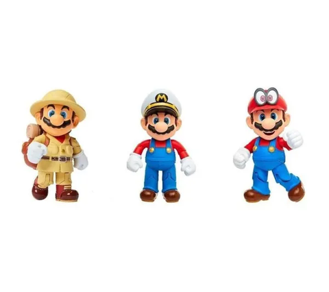 Pack 3 Figurines - Mario - 10cm